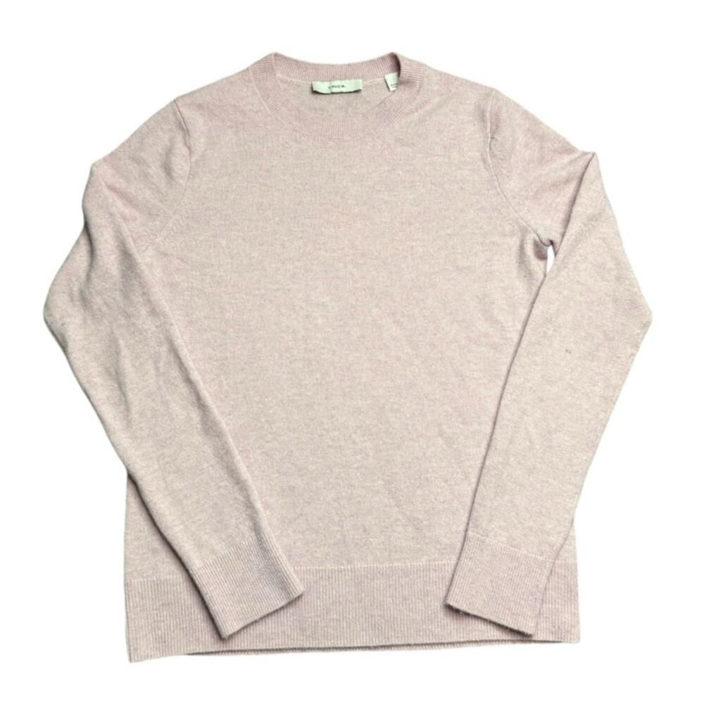 Vince Cashmere Wool Crewneck Sweater Blush Pink Size XXS Retail $325